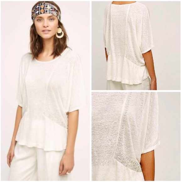 Anthropologie Tops - Anthropology BOHO flutter sleeve top sz M